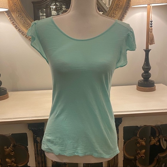 Banana Republic Tops - 2/$30 Banana Republic Aqua Ruffled Sleeve Top XS